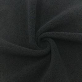 Solid Black Anti-Pill Fleece Fabric (Heavy Weight)